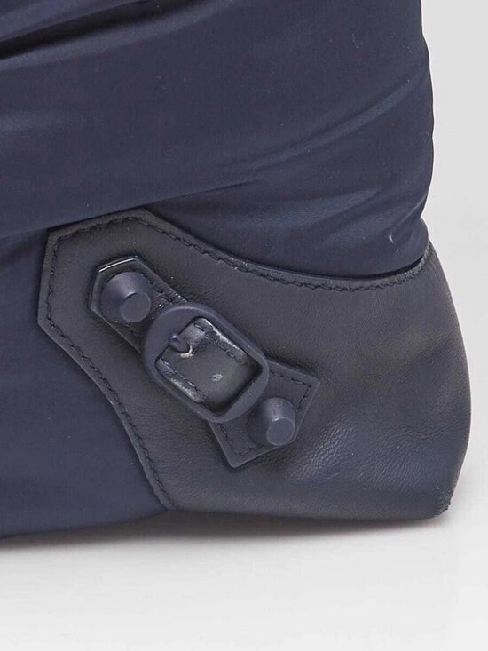 Balenciaga Navy Blue Nylon/Leather Classic Traveller Backpack Bag main image 4